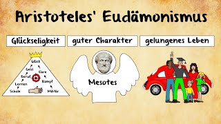 Aristoteles Eudämonismus Tugendethik Mesoteslehre Glückseligkeit [upl. by Ilysa]