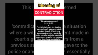 CONTRADICTION MEANING EXPLAINED WITH AN EXAMPLE [upl. by Moshell]