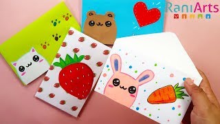 Cómo hacer SOBRES para tus cartas SIN PEGAMENTO Fácil  DIY  Easy ENVELOPES [upl. by Eimat]