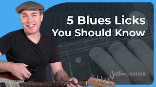 5 Blues Guitar Licks from Minor Pentatonic Scales [upl. by Lisle]