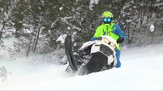 Snowmobiling in Munising Michigan [upl. by Collins]