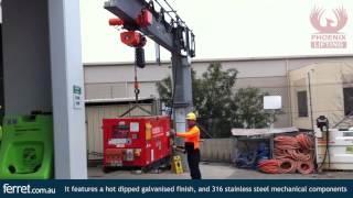 Slewing Jib Crane with Electric Chain Hoist from Phoenix Lifting [upl. by Sairacaz]