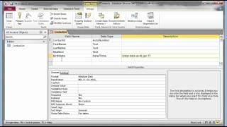 Microsoft Access 2007 2010 part 1 Tables [upl. by Gemoets515]