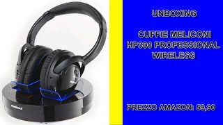 UNBOXINGCUFFIE WIRELESS HP300 PROFESSIONAL MELICONI HEADPHONE WIFI [upl. by Dix]