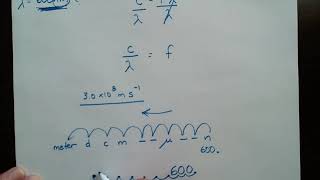 How to calculate the frequency of light from its wavelength [upl. by Lezned]