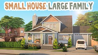 Small House Large Family 🏡  The Sims 4 Speed Build [upl. by Ardnat46]