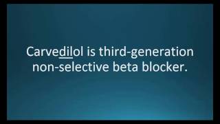 How to pronounce carvedilol Coreg Memorizing Pharmacology Flashcard [upl. by Ittocs]