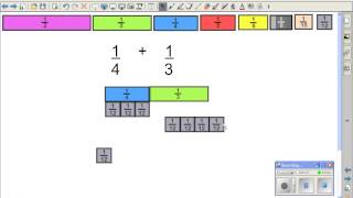 Adding Fractions with Unlike Denominator using Fraction Strips [upl. by Epilif]