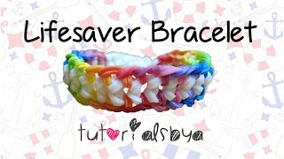 NEW Lifesaver Rainbow Loom Bracelet Tutorial [upl. by Philip838]