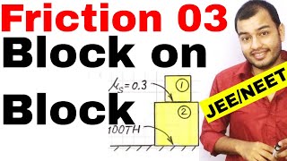 Class 11 chap 5  Friction Force 03  Block on Block Problems Friction  IIT JEE  NEET [upl. by Einhapets]