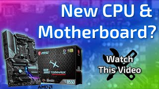 How to Install a new CPU and Motherboard MSI B550 Tomahawk  Ryzen 3600XT [upl. by Emyam]