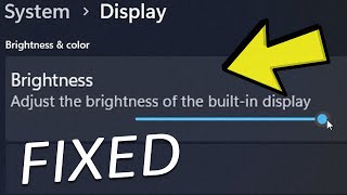 How to Fix Brightness Issues on Windows 11 5 Easy Ways [upl. by Anayaran]