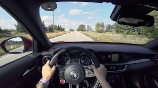 2018 Alfa Romeo Stelvio Quadrifoglio  POV Test Drive Binaural Audio [upl. by Esnahc]