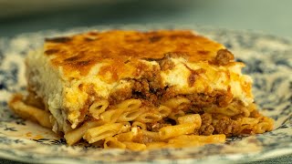 Classic Greek Pastitsio Pasta Tray Bake Lasagna [upl. by Lamaaj344]