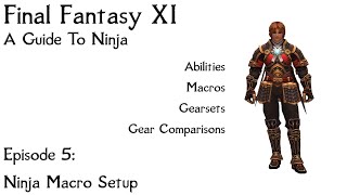 FFXI A Guide To Ninja Episode 5 Macros Gearswap LUAs [upl. by Anertal519]