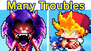 Friday Night Funkin VS SonicEXE  Way Too Many Troubles  Final Triple Trouble FNF ModSonic [upl. by Nohsad]