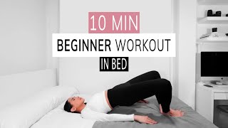 BEGINNER WORKOUT IN BED  lose weight at home [upl. by Naerad]