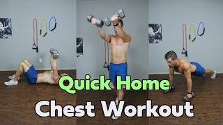 Quick Home Chest Workout for Beginners Using Dumbbells [upl. by Joash]