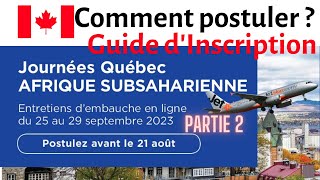 Comment sinscrire aux journées Québec P2 [upl. by Sahcnip]