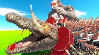 GORO Fights LIZZIE from Rampage  Animal Revolt Battle Simulator [upl. by Elleinod]