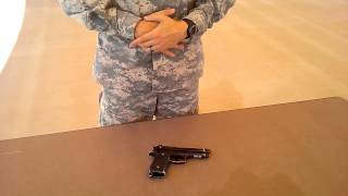 M9 Pistol  Disassembly Combat Speed [upl. by Joelynn]