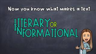 Types of Text Literary or Informational [upl. by Sirotek955]