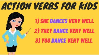 Action Verbs For Kids  Kids Vocabulary  Tutway [upl. by Itsuj]