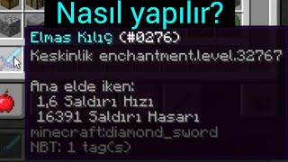 Minecraft 32767 Seviyelik Büyü Basma Komut ile [upl. by Nangatrad]