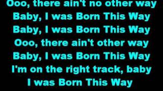 Lady Gaga  Born This Way Official Song Lyrics on Screen HD Full Version [upl. by Ilana156]