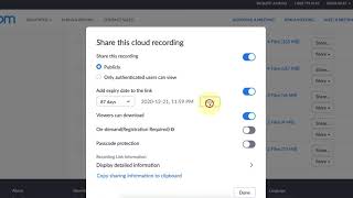 How to Add an Expiration Date to Zoom Cloud Recordings [upl. by Ehpotsirhc]