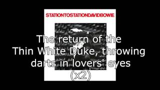 Station to Station  David Bowie  Lyrics [upl. by Droffilc]