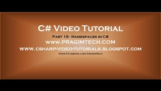 Part 18  C Tutorial  Namespacesavi [upl. by Norm]