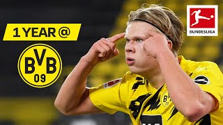 Erling Haalands First Year at Borussia Dortmund  Goals Records amp More [upl. by Yim]