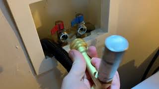 Installing Washing Machine Water Hammer Arrestors [upl. by Nikolas]