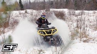 CanAm Apache Backcountry Track Kit Install amp Overview [upl. by Brocky]