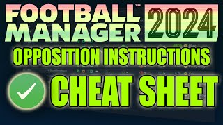 FM24 Opposition Instructions CHEAT SHEET  FM24 TacticsUPDATED [upl. by Lebar]