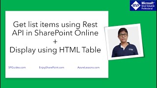 Get list items using Rest API in SharePoint Online and Display in HTML Table [upl. by Ennaxor993]