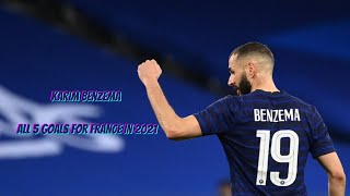 Karim Benzema  ALL 5 GOALS FOR FRANCE IN 2021 [upl. by Aleicarg879]