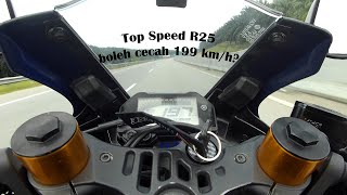 10  Yamaha R25 TopSpeed 2021  ECU Tuneboss [upl. by Giffer188]