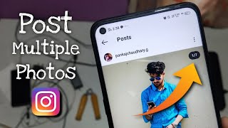 How to Post Multiple Pictures on Instagram Feed [upl. by Nebra]