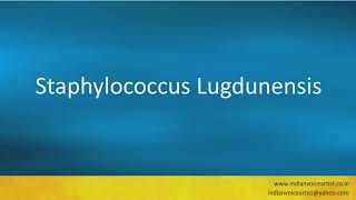 Pronunciation of the words quotStaphylococcus Lugdunensisquot [upl. by Beaumont994]