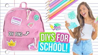 DIY BACK TO SCHOOL SUPPLIES Notebooks Clothing amp Decor [upl. by Bordie425]