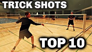 TOP 10 BADMINTON TRICK SHOTS  2020 edition [upl. by Kreitman]