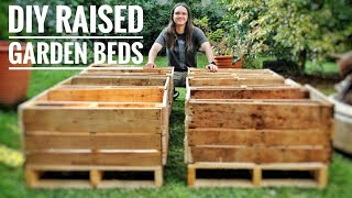 DIY  Raised Garden Beds made with Pallets [upl. by Niret]