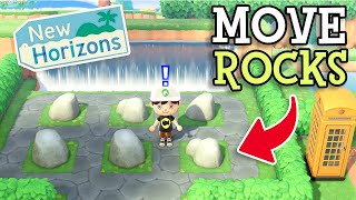 Animal Crossing New Horizons MOVE ROCKS How To Arrange Island Rocks amp Make a Rock Garden in ACNH [upl. by Eanom70]