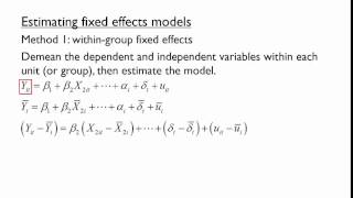 Fixed effects in panel data [upl. by Edurtreg]