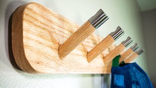 How To Make A Modern Coat Rack  Woodworking Projects [upl. by Wistrup]