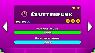 Geometry Dash Walkthrough  Level 11 Clutterfunk ALL COINS [upl. by Kathryne]