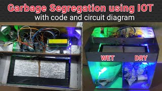 Garbage Segregation with Iot BLYNK app  dry wet garbage Segregation with Iot code and circuit [upl. by Korie]