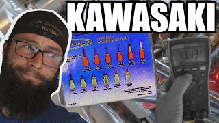 Kawasaki charging problems Part 3 Stator amp Rectifier REPLACEMENT Kawasaki ZN1100 LTD [upl. by Harifaz]